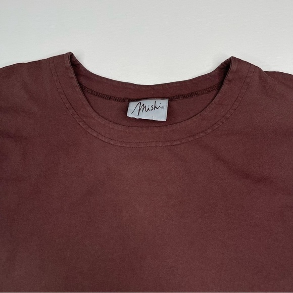Vintage Mishi Top Lagenlook Tee Brown Boho Bohemian Hippie Minimalist Neurtral - Picture 4 of 13